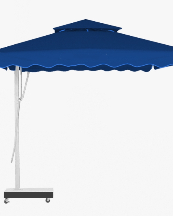 Dù lệch tâm vuông đế bê tông 3.5mx3.5m - Màu đen
