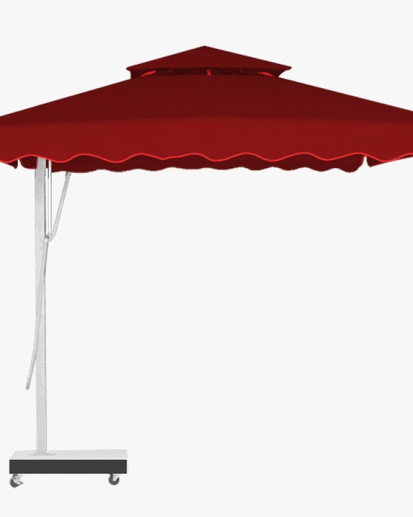 Dù lệch tâm vuông đế bê tông 3.5mx3.5m - Màu đen