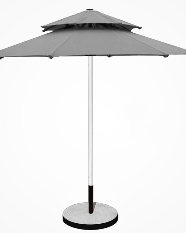 Dù tròn đúng tâm 2 tầng Thân inox - Đường kính 3m - Màu xanh chuối non