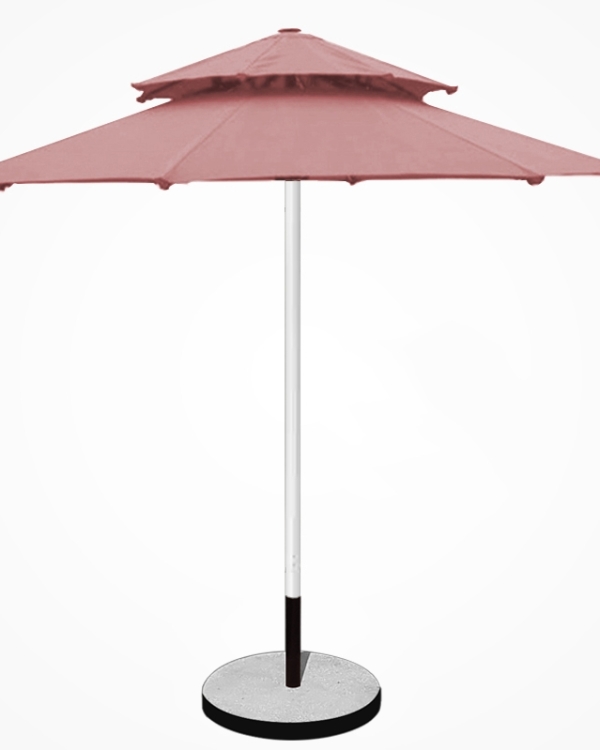 Dù tròn đúng tâm 2 tầng Thân inox - Đường kính 3m - Màu tím