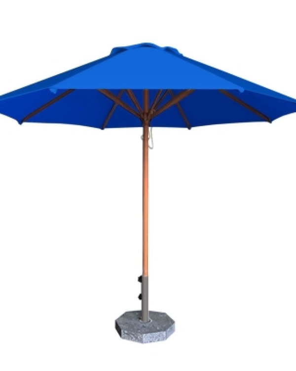 Dù tròn đúng tâm 1 tầng - Khung gỗ - Đường kính 3m - Màu xám