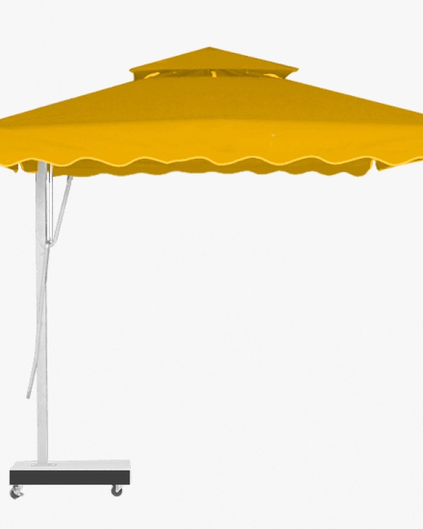 Dù lệch tâm vuông đế bê tông 3.5mx3.5m - Màu đen