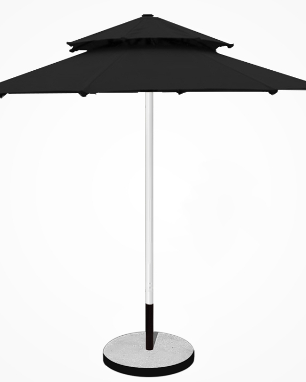 Dù tròn đúng tâm 2 tầng Thân sắt - Đường kính 3m - Màu cam
