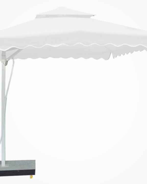 Dù lệch tâm vuông đế bê tông 3.5mx3.5m - Màu đen