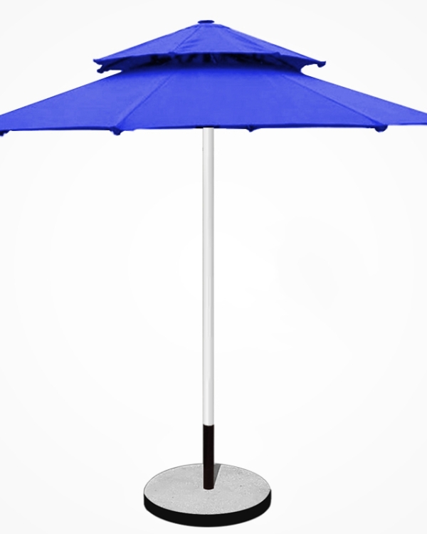 Dù tròn đúng tâm 2 tầng Thân inox - Đường kính 3m - Màu đen