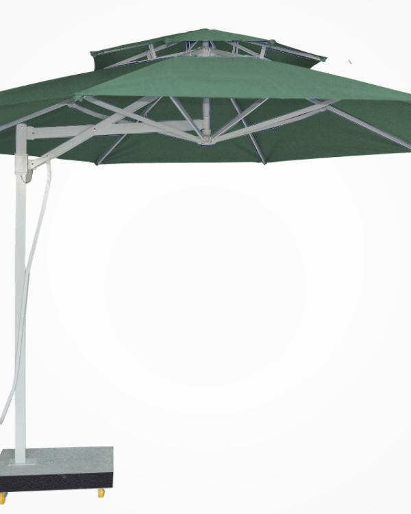 Dù lệch tâm tròn đế bê tông 3.8m - Màu tím