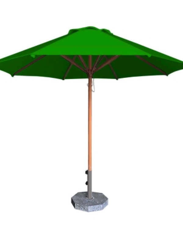 Dù tròn đúng tâm 1 tầng - Khung gỗ - Đường kính 3m - Màu cam