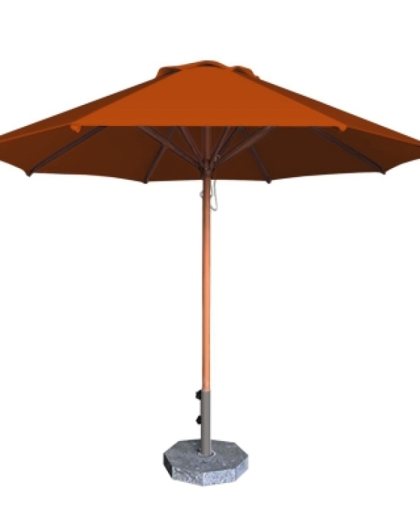 Dù tròn đúng tâm 1 tầng - Khung gỗ - Đường kính 3m - Màu đen