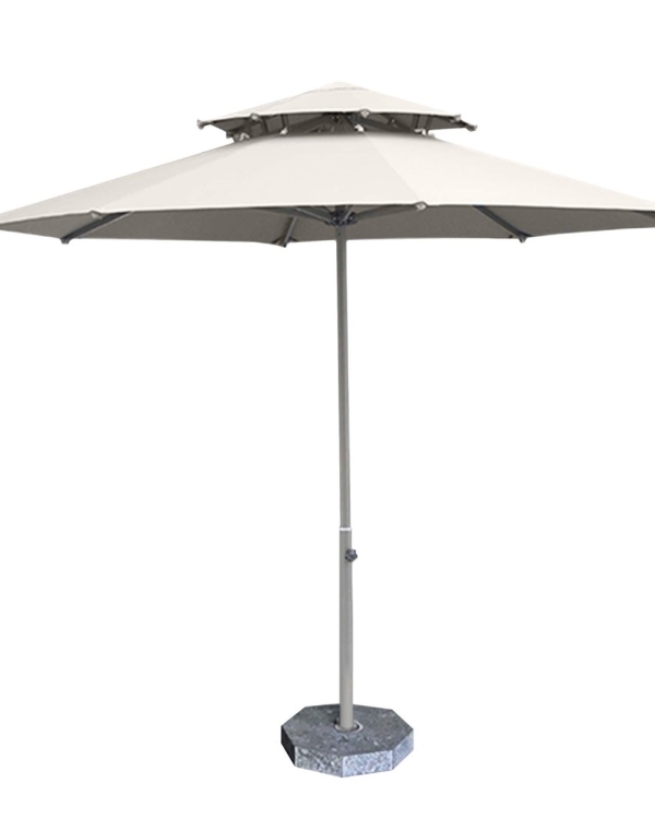 Dù tròn đúng tâm 2 tầng Thân inox - Đường kính 3m - Màu xanh dương đậm