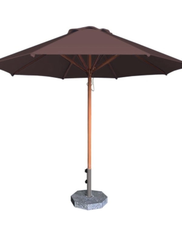 Dù tròn đúng tâm 1 tầng - Khung gỗ - Đường kính 3m - Màu vàng