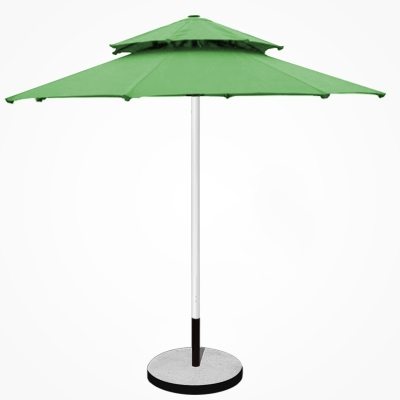 Dù tròn đúng tâm 2 tầng Thân inox - Đường kính 3m - Màu xanh lá cây