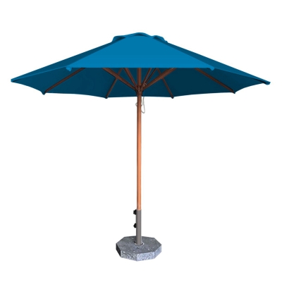 Dù tròn đúng tâm 1 tầng - Khung gỗ - Đường kính 3m - Màu xanh dương nhạt