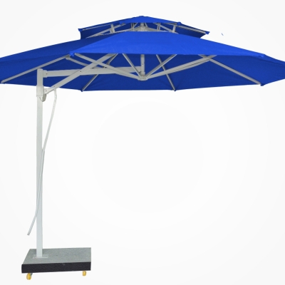 Dù lệch tâm tròn đế bê tông 3m - Màu xanh dương đậm