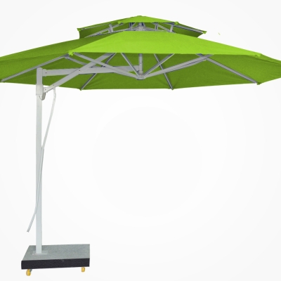 Dù lệch tâm tròn đế bê tông 3,5m - Màu xanh chuối non