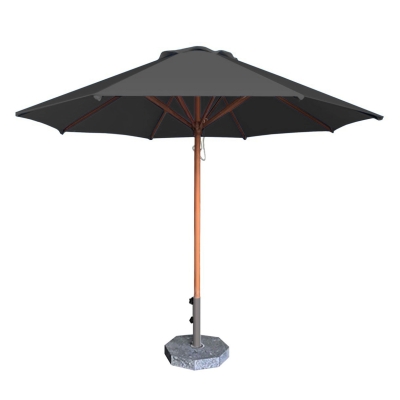 Dù tròn đúng tâm 1 tầng - Khung gỗ - Đường kính 3m - Màu xám