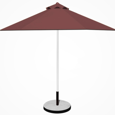 Dù tròn đúng tâm 1 tầng - Khung sắt - Đường kính 3m - Màu nâu đậm