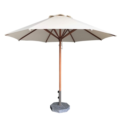 Dù tròn đúng tâm 1 tầng - Khung gỗ - Đường kính 3m - Màu trắng kem