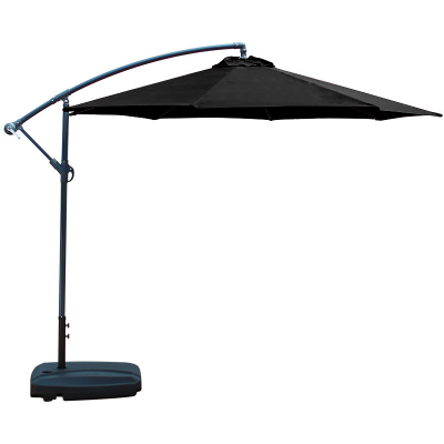 Dù lệch tâm tròn nhập khẩu 3m - Móc câu nghiêng 180 độ - Màu đen