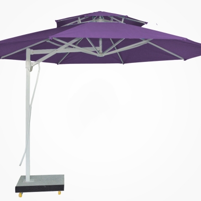 Dù lệch tâm tròn đế bê tông 3.8m - Màu tím