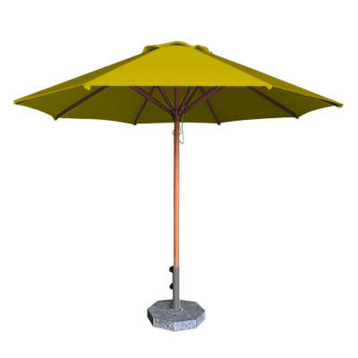 Dù tròn đúng tâm 1 tầng - Khung gỗ - Đường kính 3m - Màu vàng