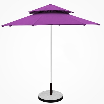 Dù tròn đúng tâm 2 tầng Thân inox - Đường kính 3m - Màu tím