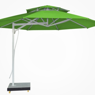 Dù lệch tâm tròn đế bê tông 3.8m - Màu xanh lá cây