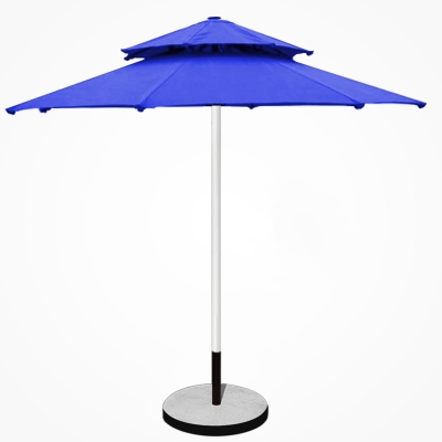 Dù tròn đúng tâm 2 tầng Thân sắt - Đường kính 3m - Màu xanh dương đậm