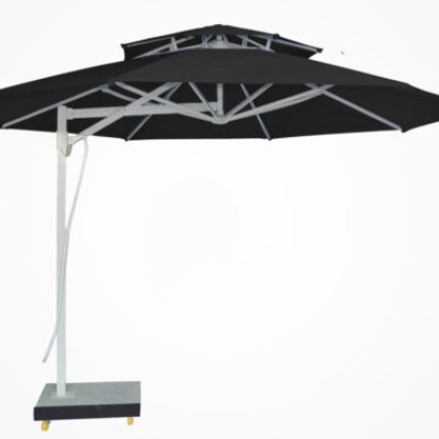 Dù lệch tâm tròn đế bê tông 3m - Màu đen