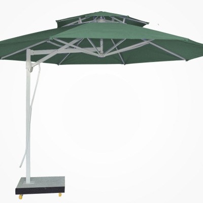 Dù lệch tâm tròn đế bê tông 3.8m - Màu xanh rêu