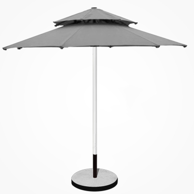 Dù tròn đúng tâm 2 tầng Thân inox - Đường kính 3m - Màu xám