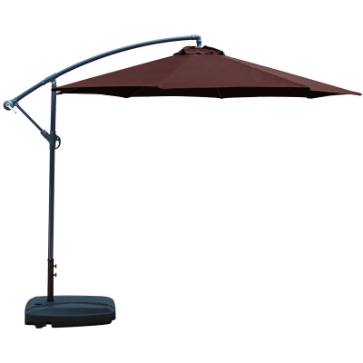 Dù lệch tâm tròn nhập khẩu 3m - Móc câu nghiêng 180 độ - Màu nâu đậm