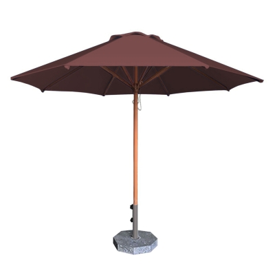 Dù tròn đúng tâm 1 tầng - Khung gỗ - Đường kính 3m - Màu nâu nhạt