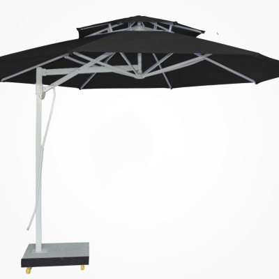 Dù lệch tâm tròn đế bê tông 3.8m - Màu đen