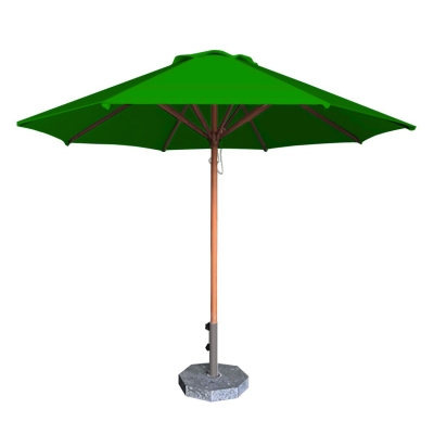 Dù tròn đúng tâm 1 tầng - Khung gỗ - Đường kính 3m - Màu xanh lá cây