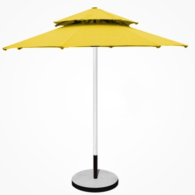 Dù tròn đúng tâm 2 tầng Thân inox - Đường kính 3m - Màu vàng