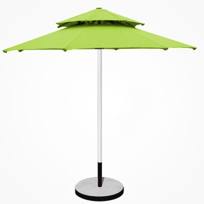 Dù tròn đúng tâm 2 tầng Thân inox - Đường kính 3m - Màu xanh chuối non