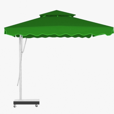 Dù lệch tâm vuông đế bê tông 3mx3m - Màu xanh lá cây