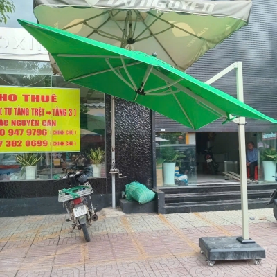 Dù lệch tâm vuông đế bê tông Dáng Nghiêng - Màu xanh chuối non