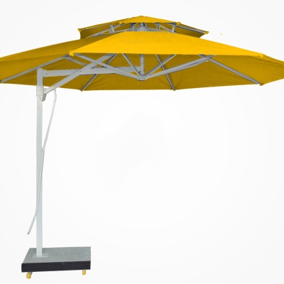 Dù lệch tâm tròn đế bê tông 3m - Màu vàng